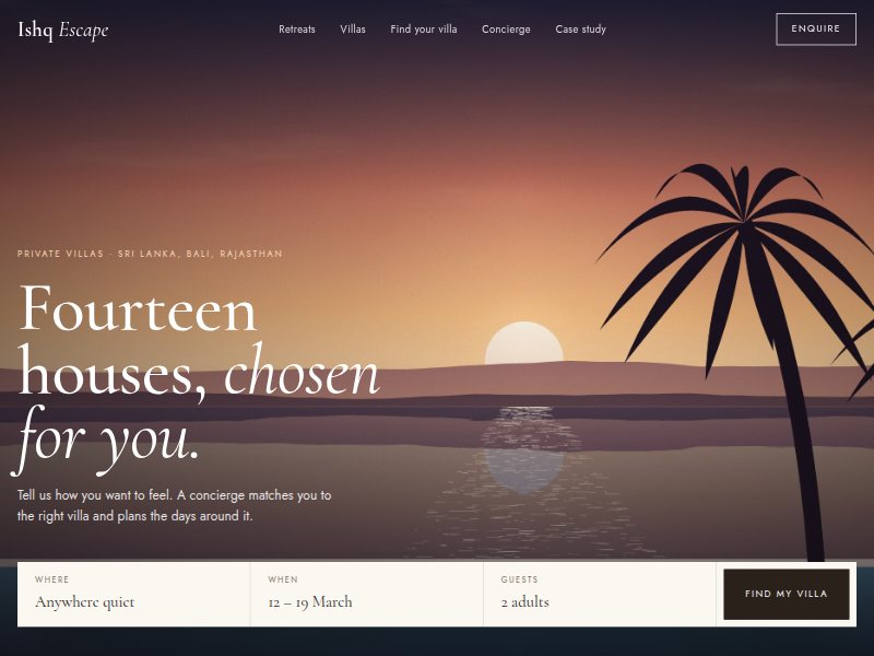 Ishq Escape private villa booking