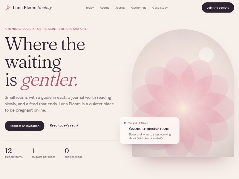 Luna Bloom Society 母婴社区概念