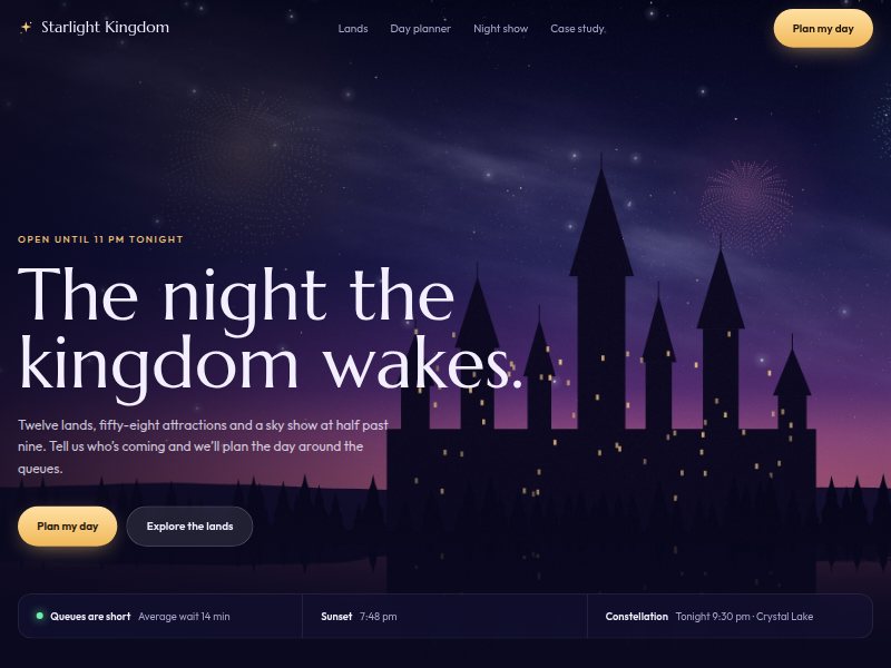 Starlight Kingdom destination planner