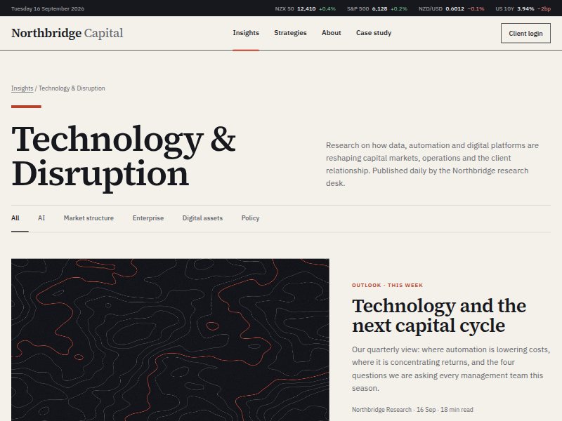Northbridge Capital 研究平台概念